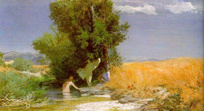 Arnold Bocklin Nymphs Bathing France oil painting art